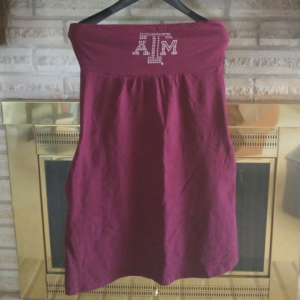 Texas A & M logo tube dress with pockets